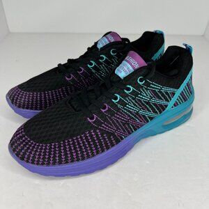 Fashion Womens Purple Turquois Lightweight Professional Size 9.5 Skateboard Shoe